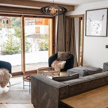 4-Room Apartment With Garden, Gym And Shared Spa Megève Kültér fotó