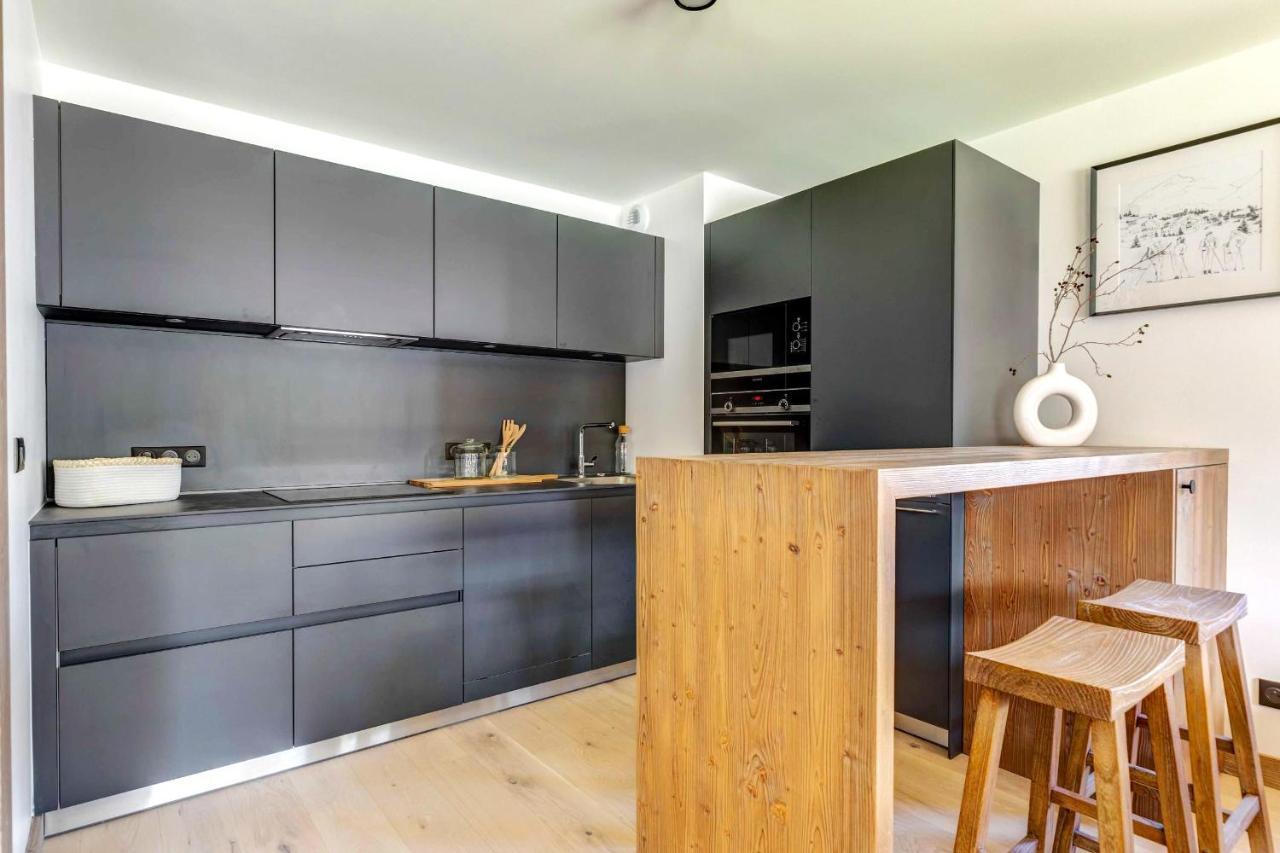 4-Room Apartment With Garden, Gym And Shared Spa Megève Kültér fotó