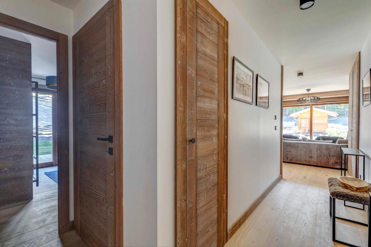 4-Room Apartment With Garden, Gym And Shared Spa Megève Kültér fotó
