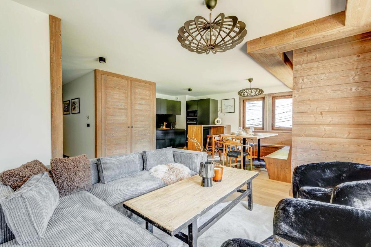 4-Room Apartment With Garden, Gym And Shared Spa Megève Kültér fotó