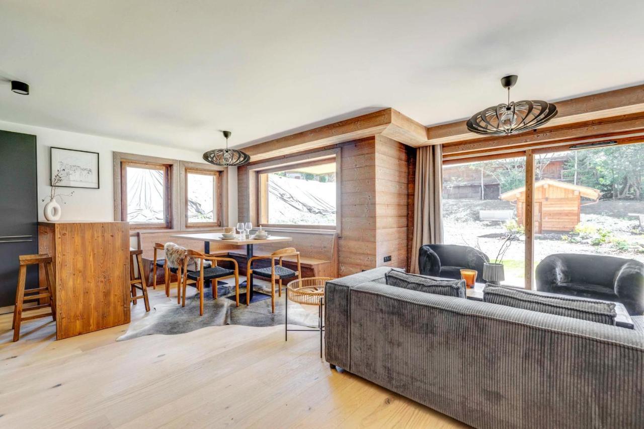 4-Room Apartment With Garden, Gym And Shared Spa Megève Kültér fotó