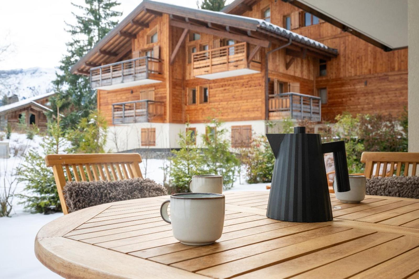 4-Room Apartment With Garden, Gym And Shared Spa Megève Kültér fotó