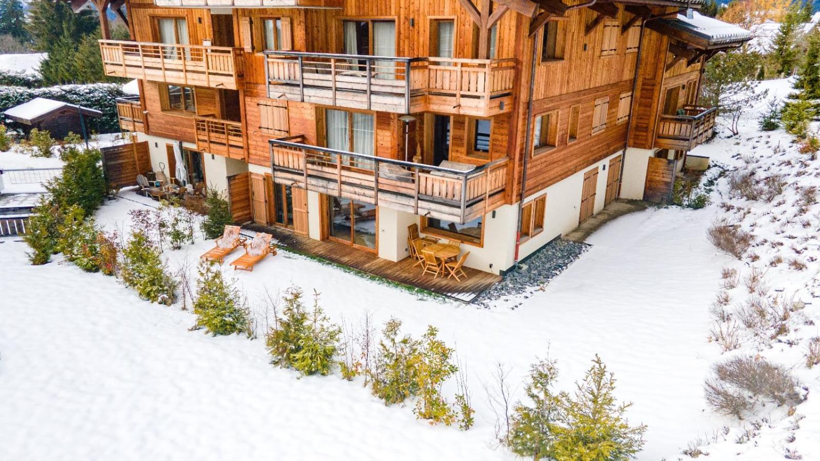 4-Room Apartment With Garden, Gym And Shared Spa Megève Kültér fotó