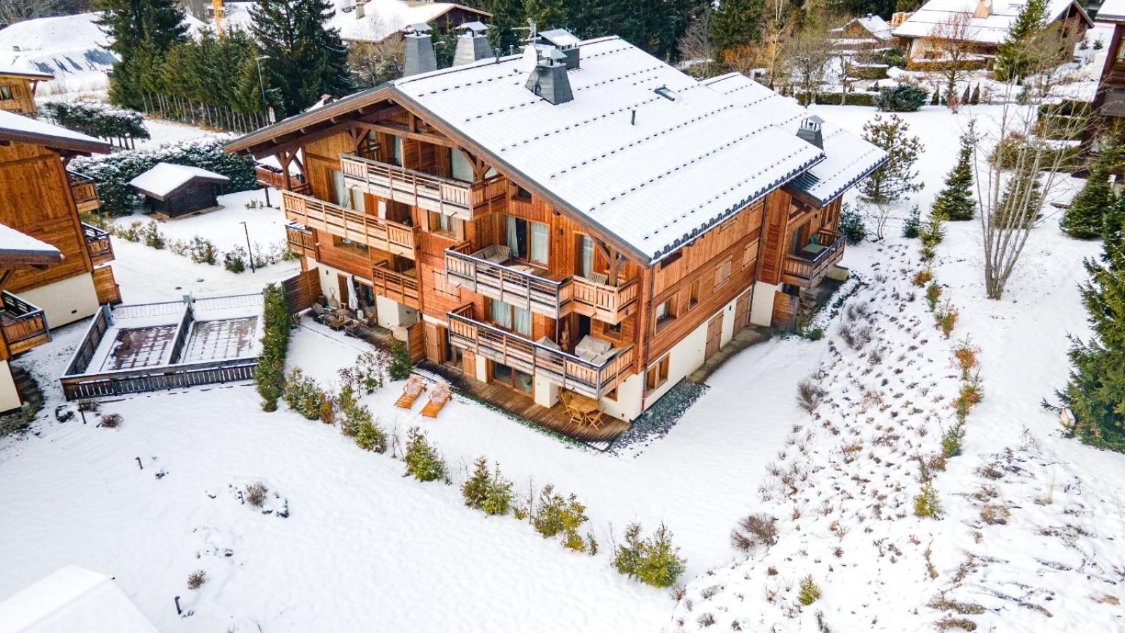 4-Room Apartment With Garden, Gym And Shared Spa Megève Kültér fotó